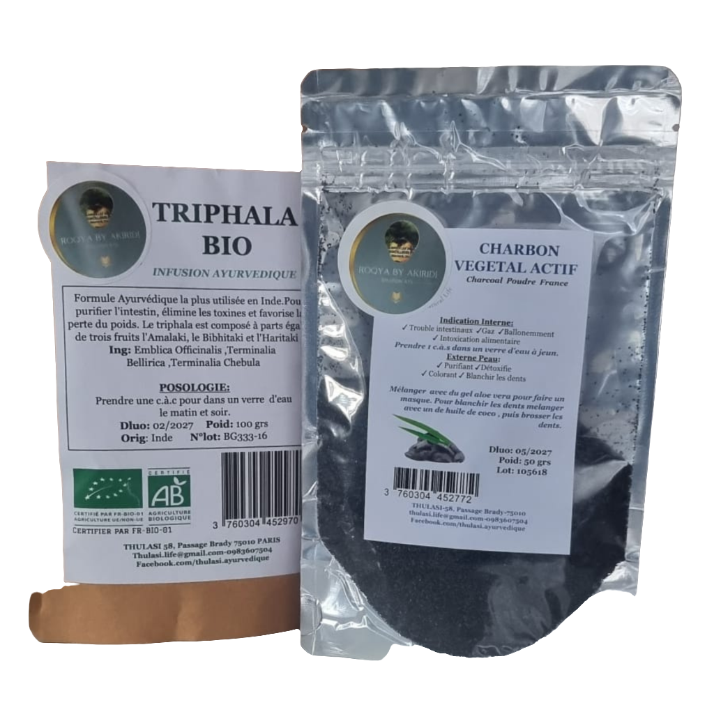 Ventre ballonné ou gonflé avec des gaz, utilisez Triphala Bio + Charbon Végétal